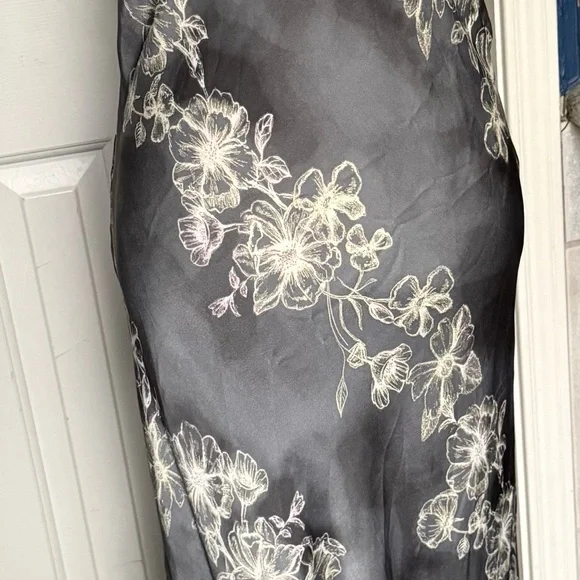 Free People Intimately Gray Dress with cream /pink Accents - Picture 6 of 6